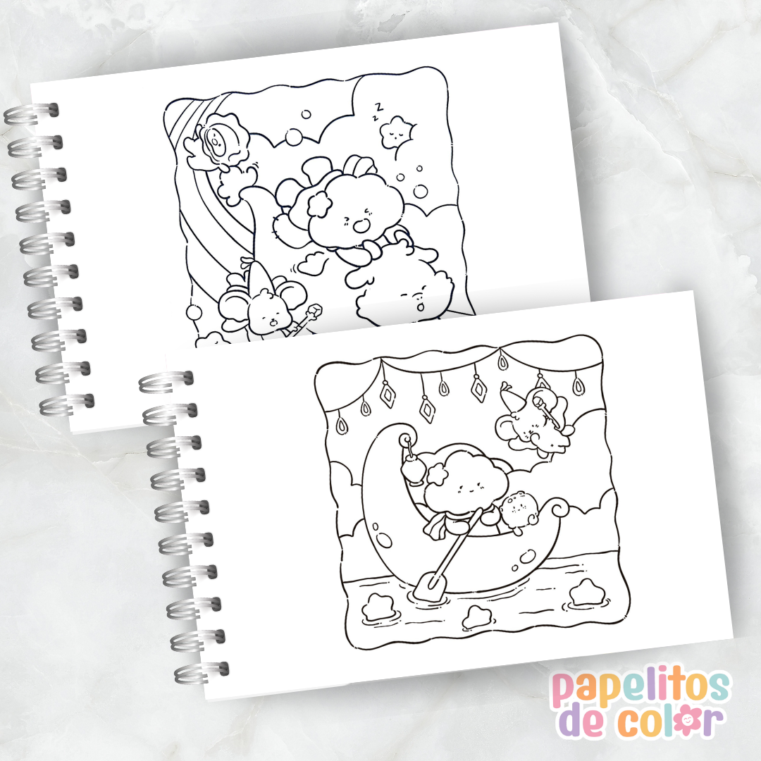 ☁️✨ Cuaderno para pintar Cloud Tales ✨🎨