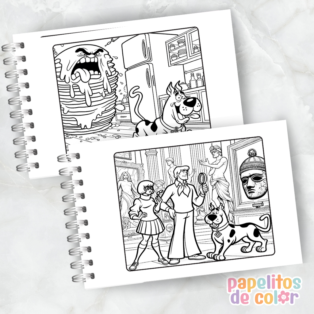 🎨 Libro para Pintar de Scooby-Doo 👻🐾