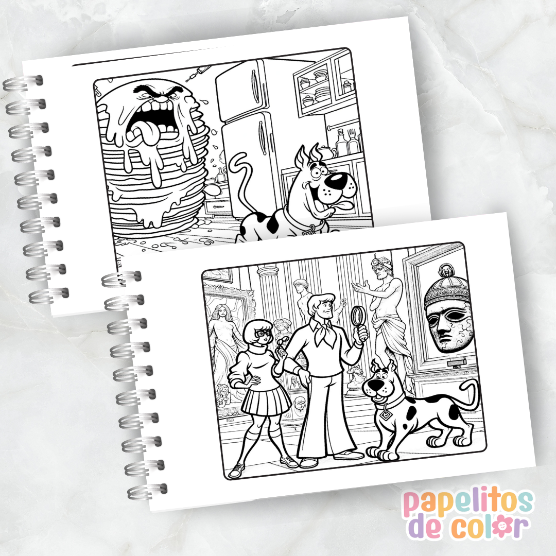 🎨 Libro para Pintar de Scooby-Doo 👻🐾