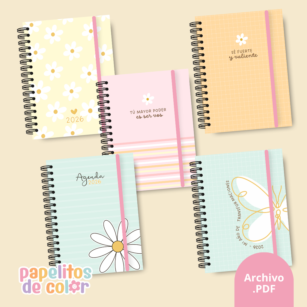 Pack 25 Portadas Agendas - Kit 5