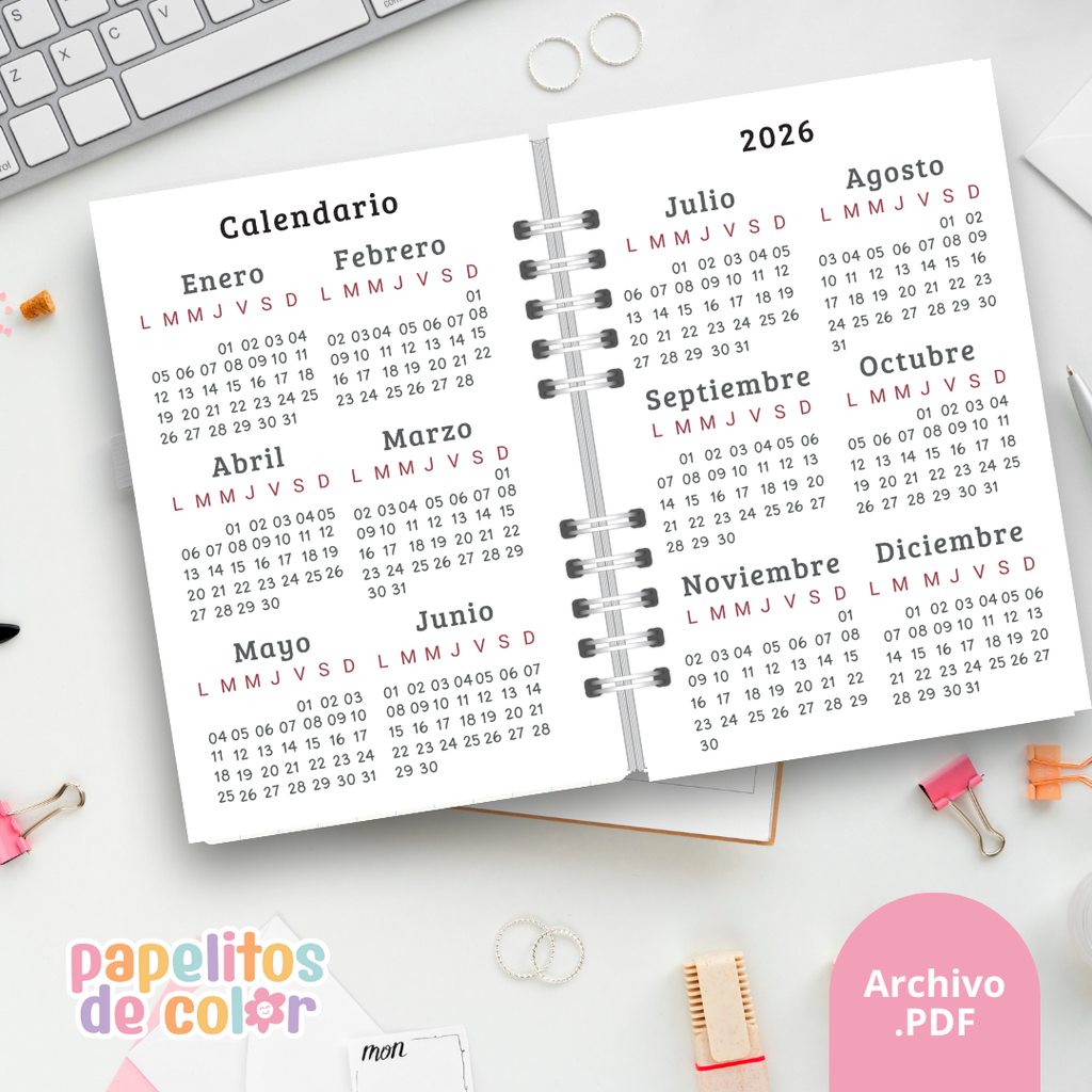 📘 Agenda Diaria Masculina 2026