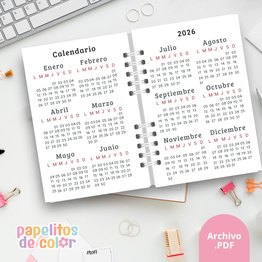 📘 Agenda Diaria Masculina 2026