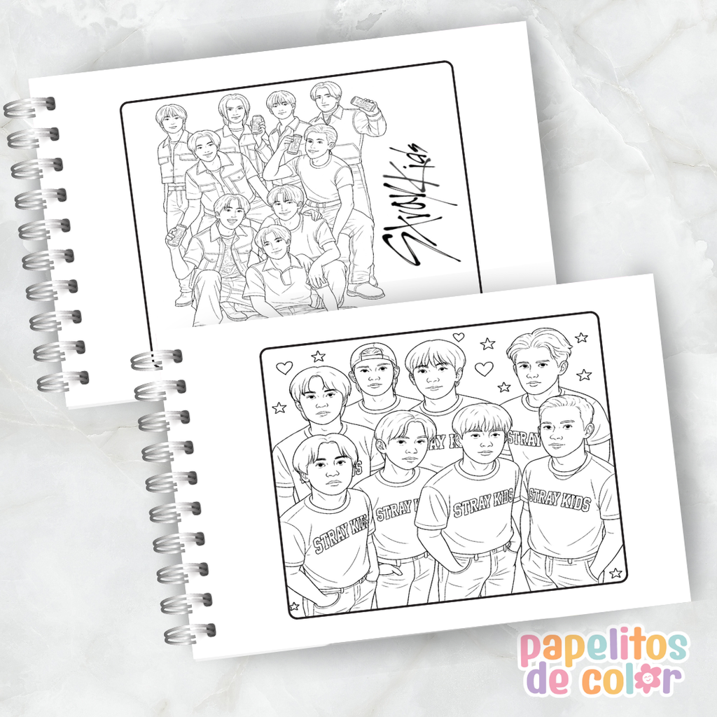 🎤✨ Libro para pintar Stray Kids ✨🎤