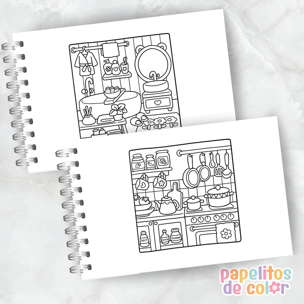 🎨💖Libro para pintar Little Corner 🏡✨