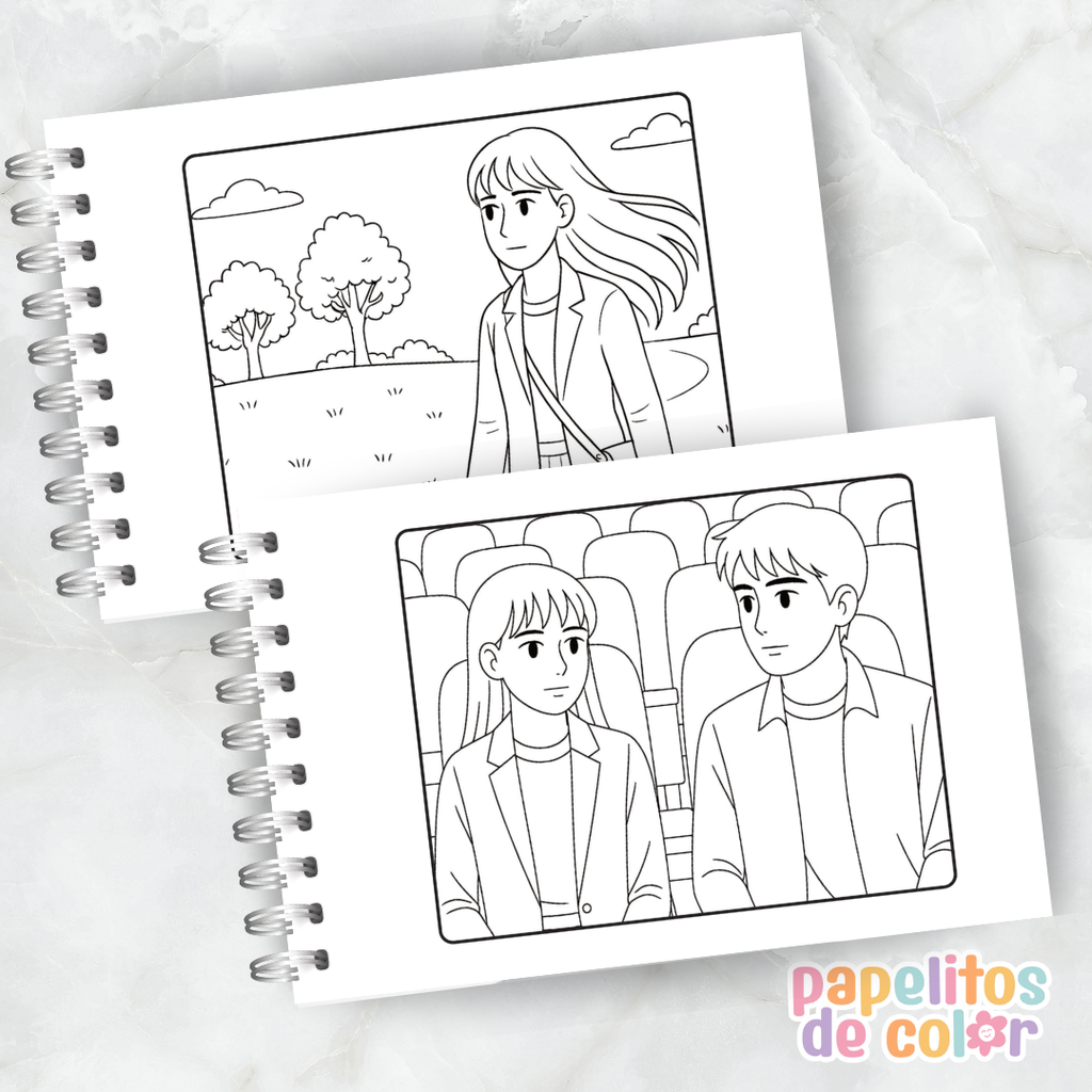 🎶 Libro para pintar Love Alarm 💖🎨