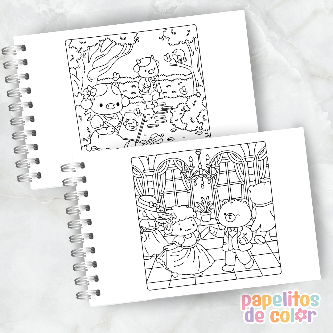 💕🎨 Libro para Pintar Regency Cuties Valentines ✨