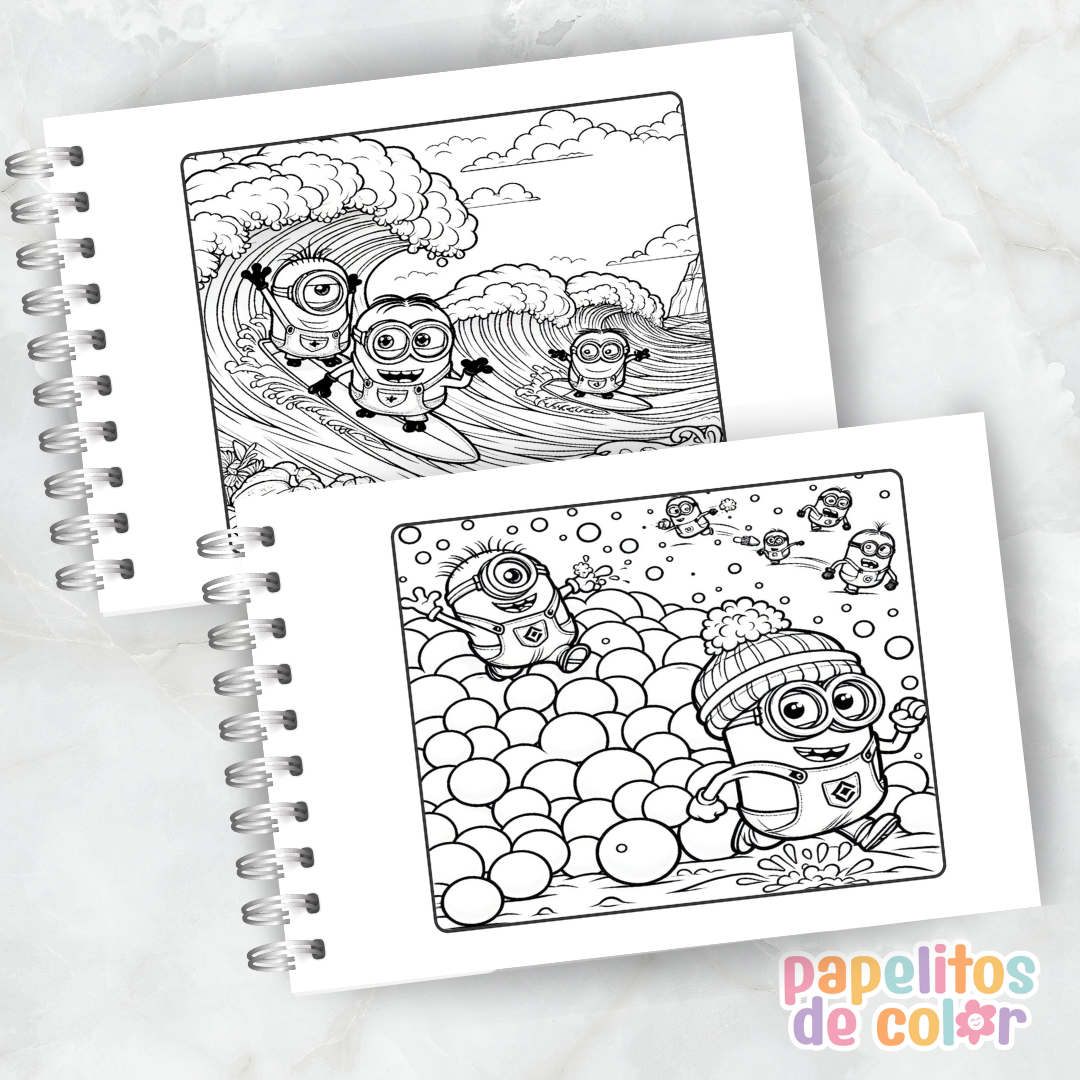 🍌💛 Cuaderno para pintar Minions 💛🍌