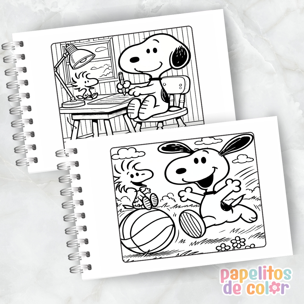 🐶✨ Libro para Pintar Snoopy 🎨💖