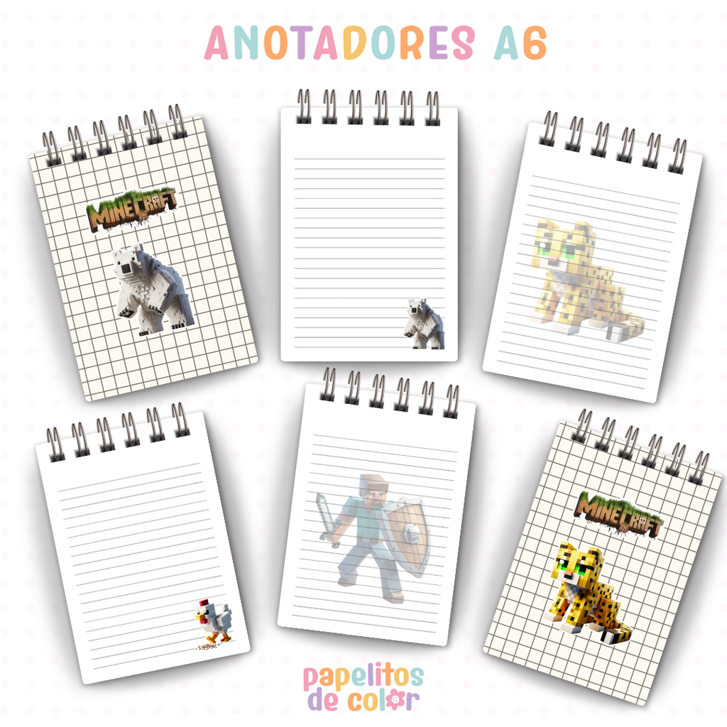 📘✨ Cuadernos y anotadores Minecraft Vol.1 ✨📘