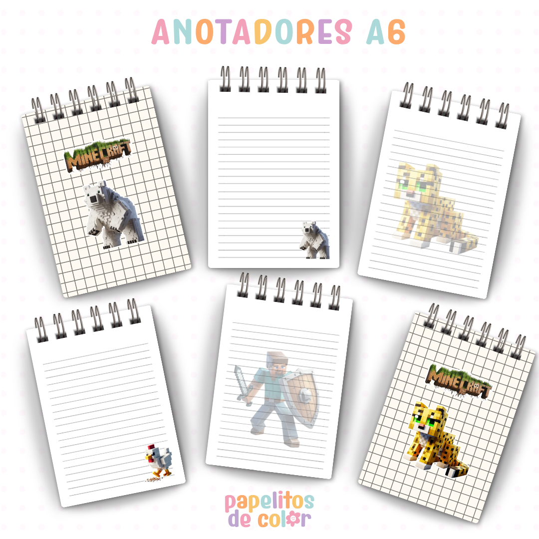 📘✨ Cuadernos y anotadores Minecraft Vol.1 ✨📘