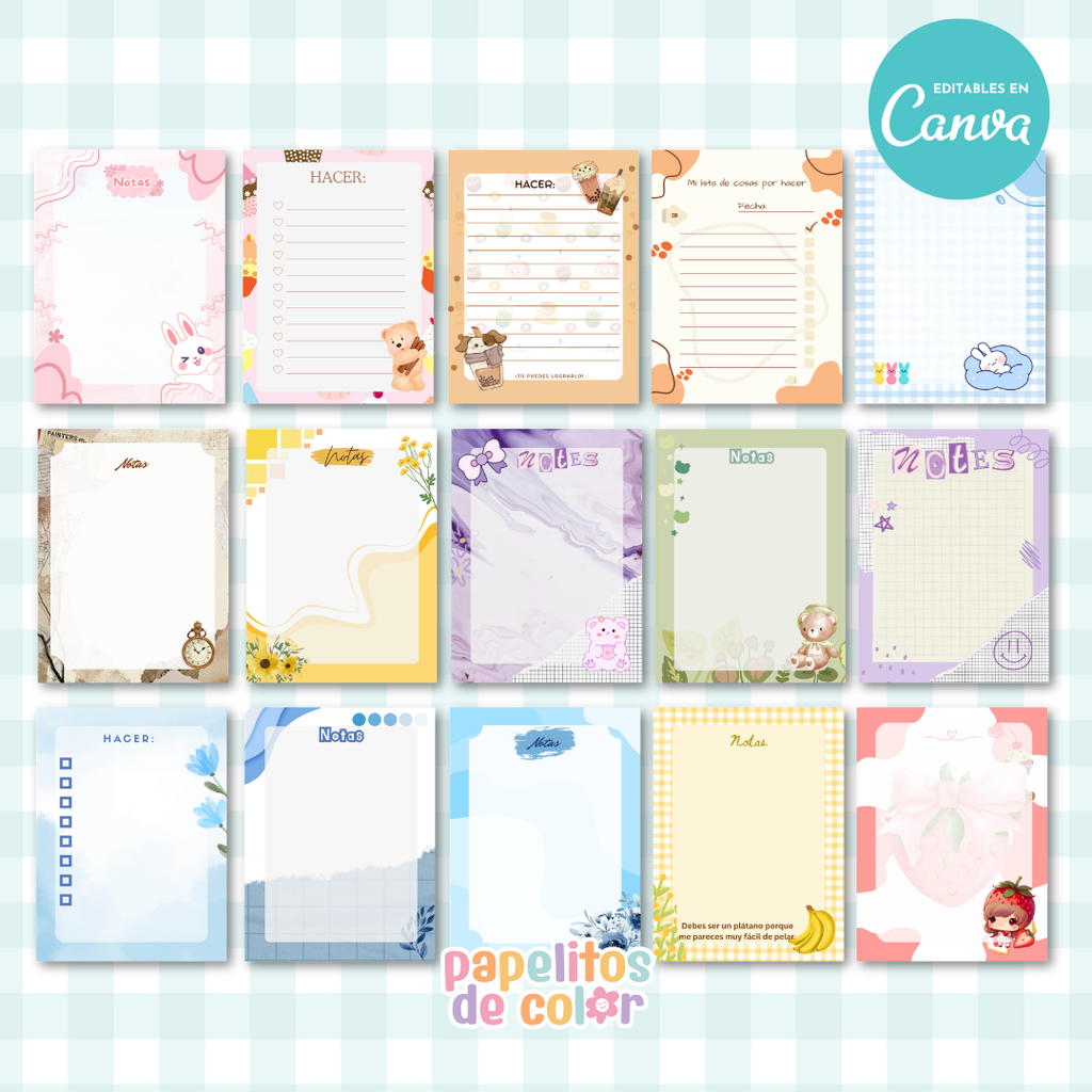 ✨ Combo Blocs x204 📝 | Editable en Canva PRO 🎨