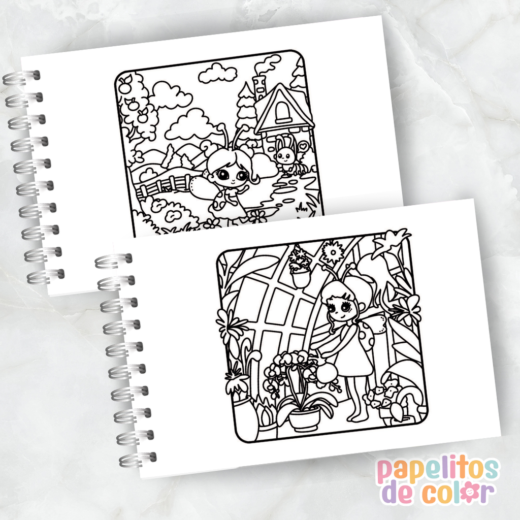 🐞🌸 Libro para Pintar Little Ladybug ✨
