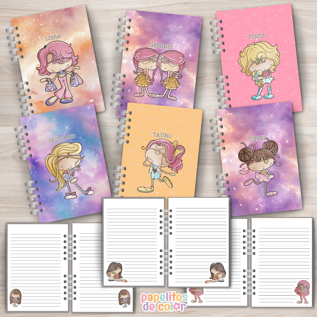 🌙✨ Pack Cuadernos Zodíaco Cute  💖