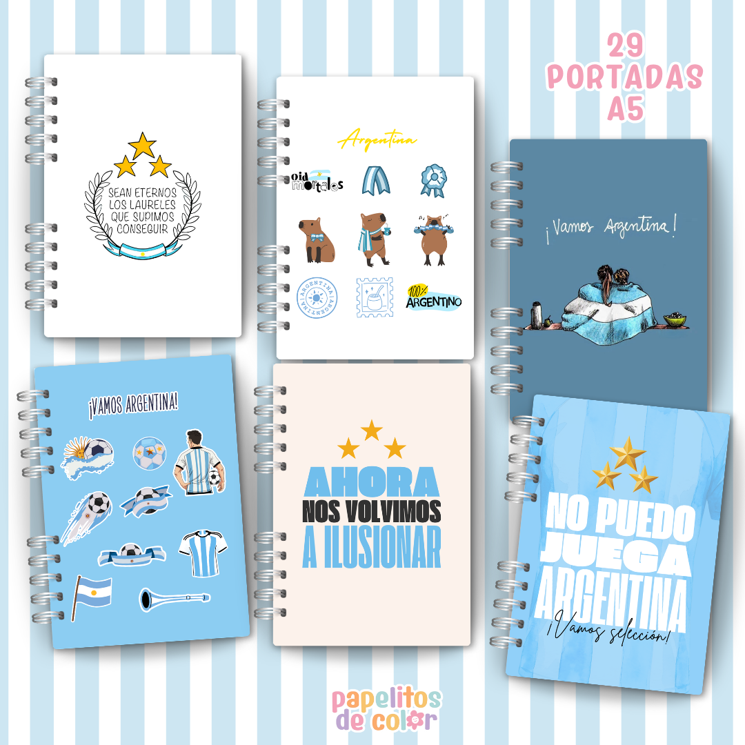 🇦🇷 Kit Cuadernos  - Vamos Argentina ⚽📚