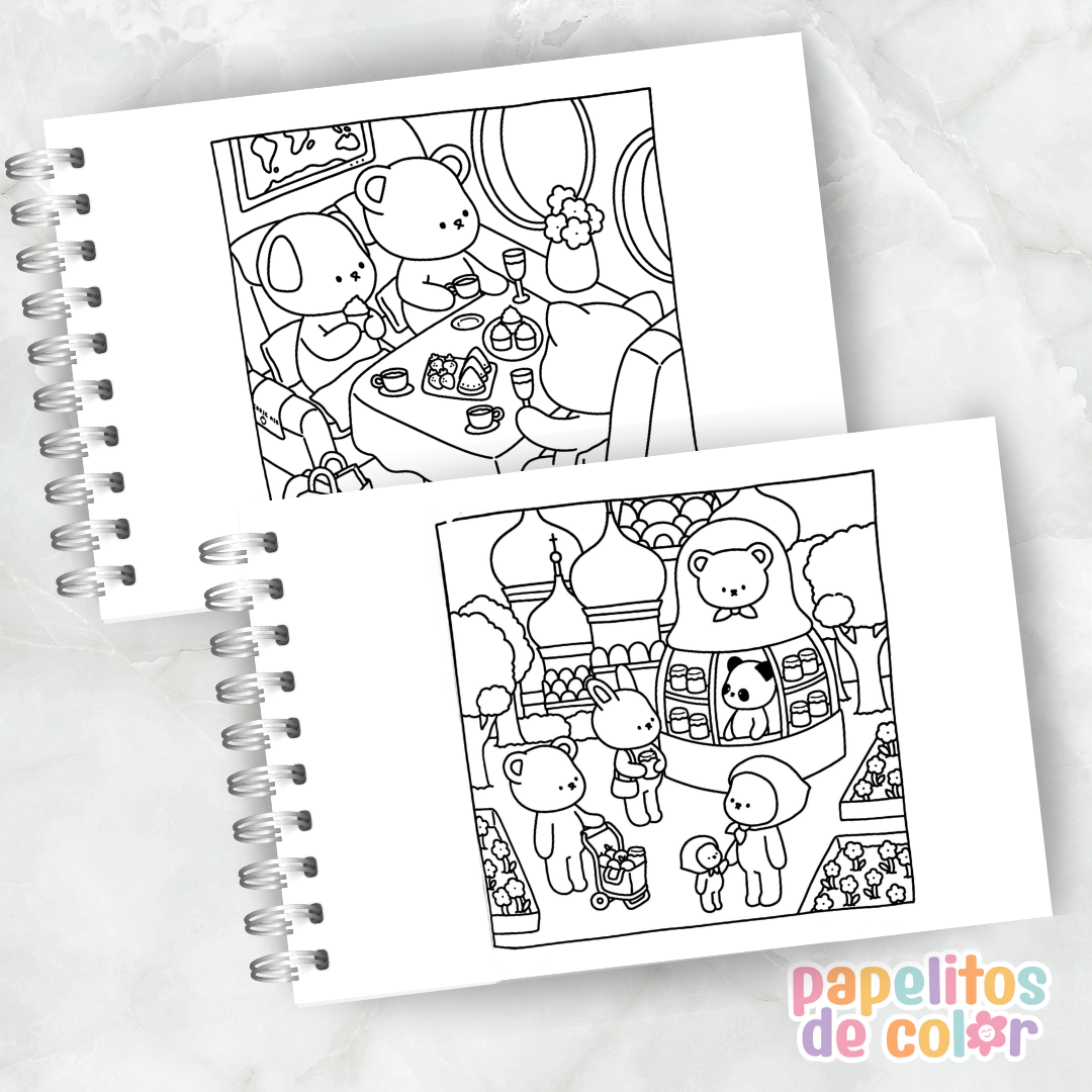 🍓✈️Libro para Pintar Berrie Travel  🌍🎨