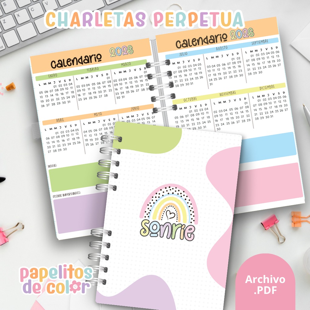 ✨ Agenda Charletas Semanal 💬🩷 (Perpetua)