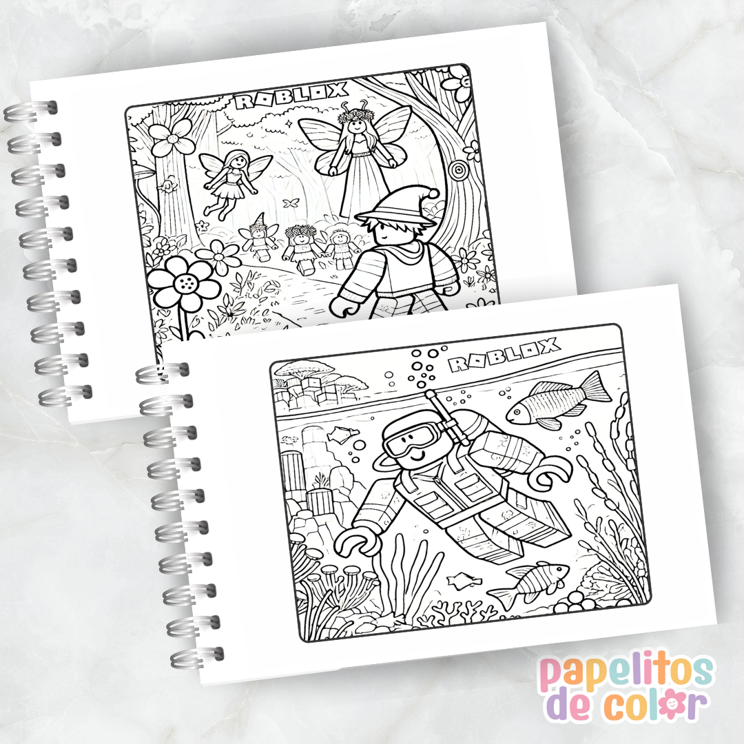 🎮✨ Cuaderno para pintar Roblox Vol. 2✨🧩