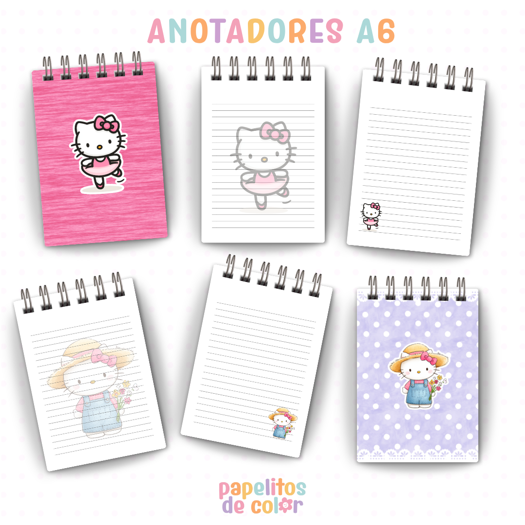 🎀📓 Cuadernos y Anotadores Kitty 1 📓🎀