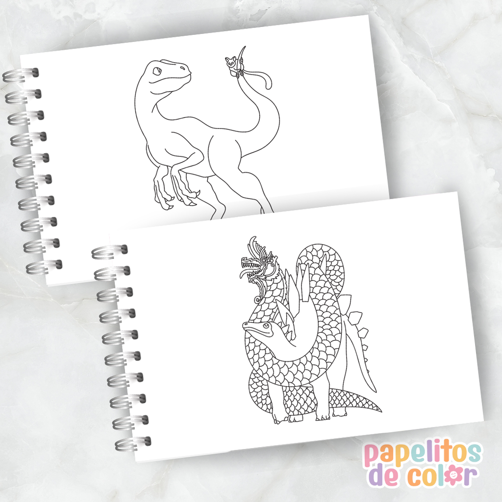 🦕💚 Libro para Pintar Dino Hugs  ✨