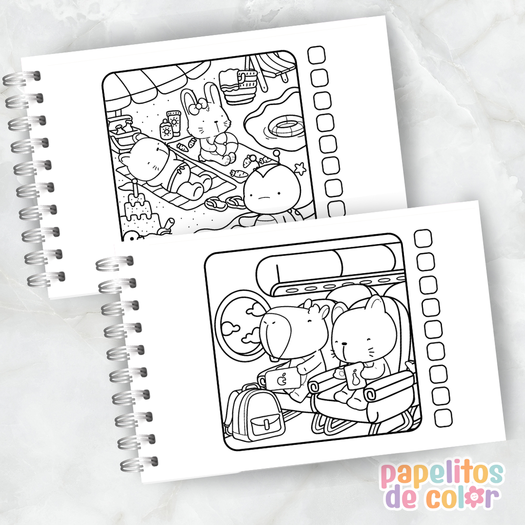 🌈✈️ Libro para pintar Viaje Happy Colors ✈️🌈