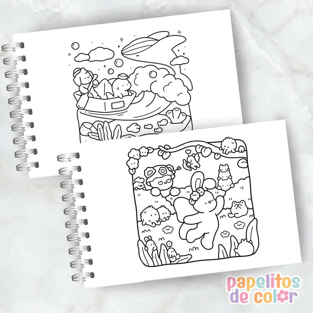 🌙✨ Cuaderno para pintar dreamy friends ✨💖