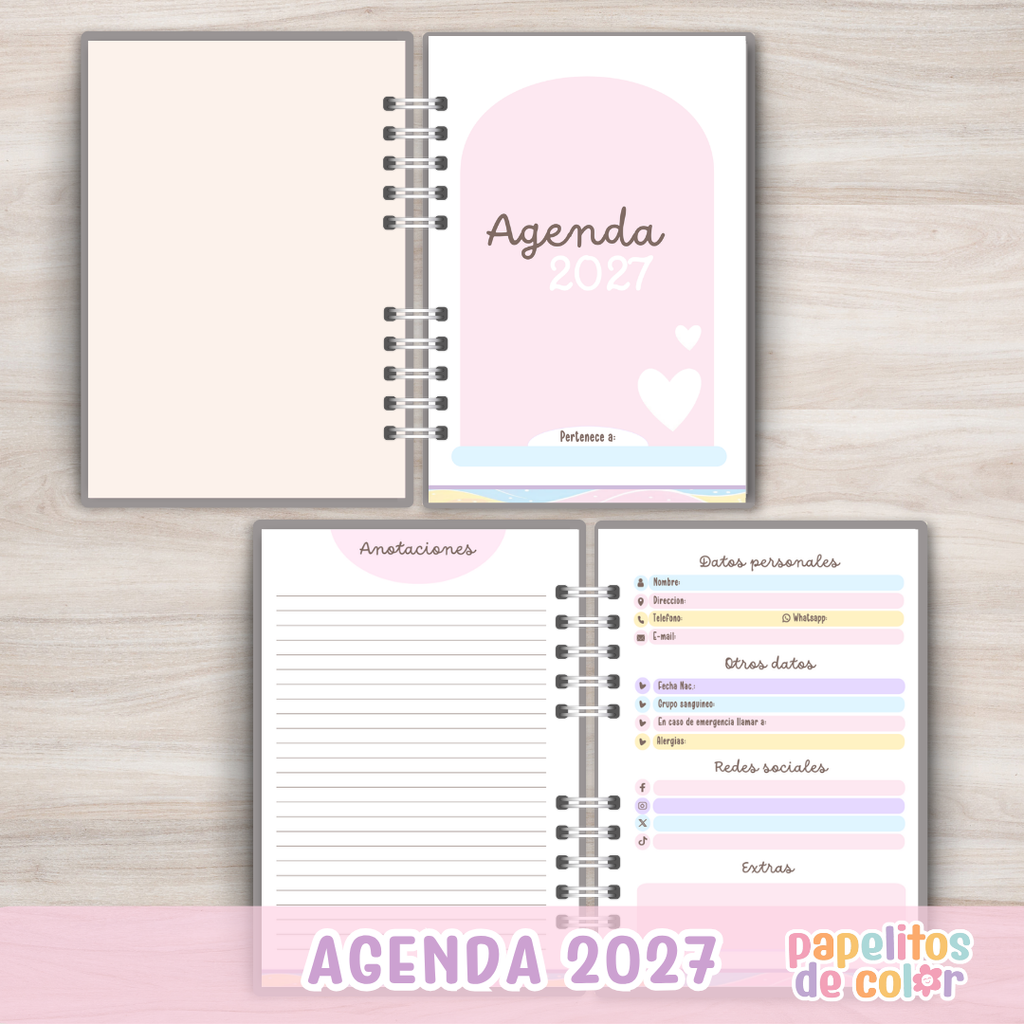 📅 Agenda Fuerte - Semanal 2027✨