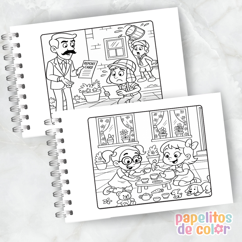 🎨 Libro para Pintar de El Chavo del 8 🏠💛✨