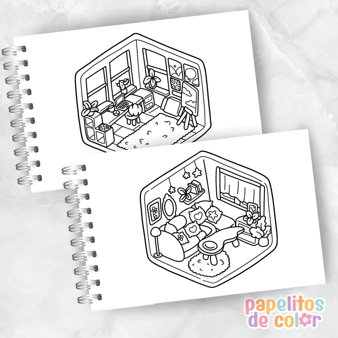 🏡 Cuaderno para Pintar Cozy Corners 2✨