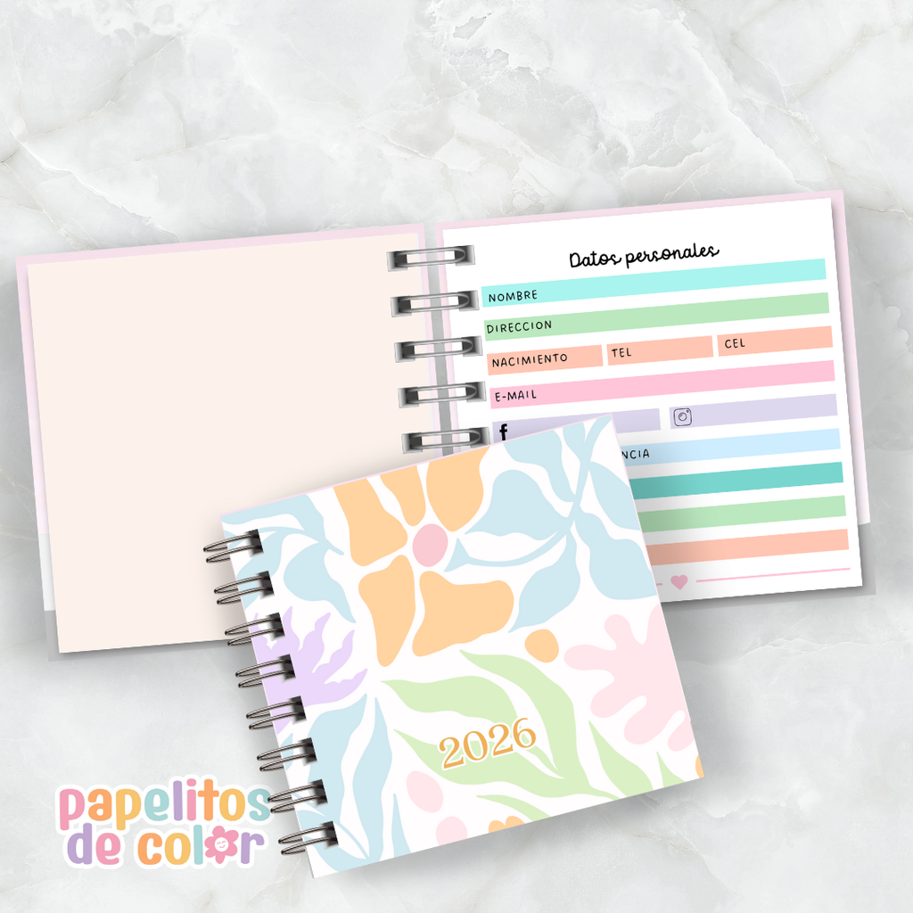 Agenda Arcoiris 2026 🌈 (15x15 cm)