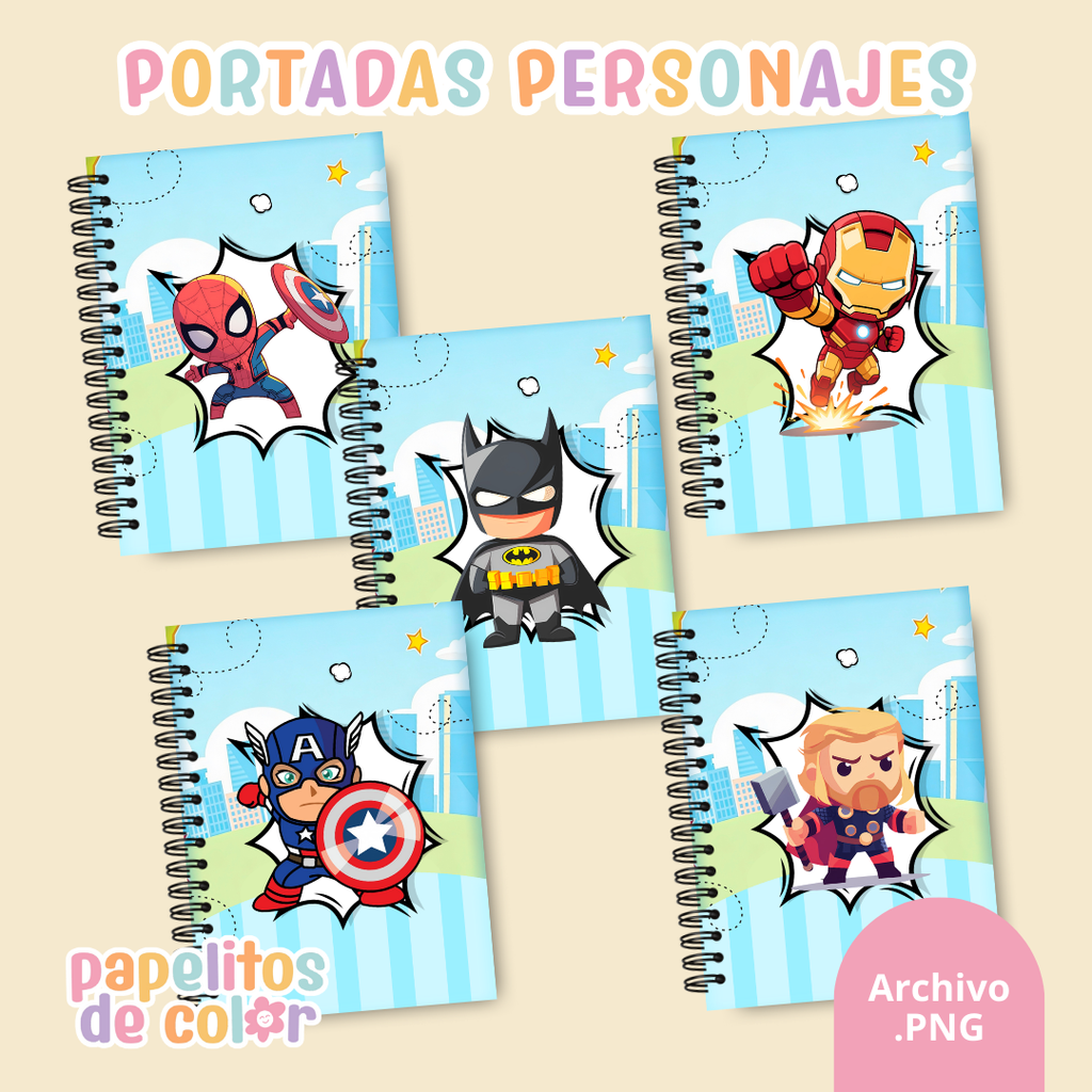 📚✨ Combo Portadas Personajes – Vol. 9 🚀🎨