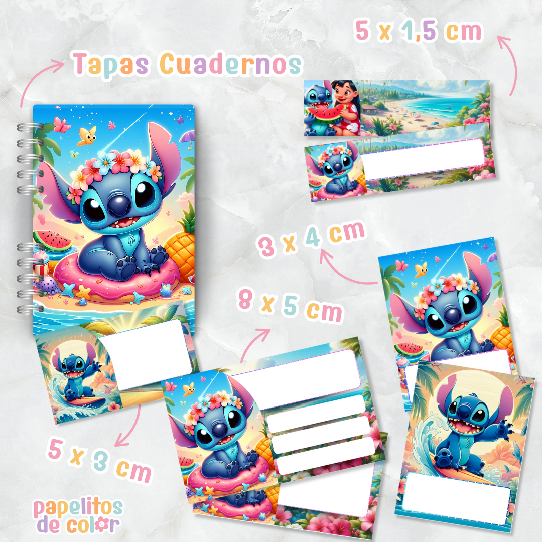 🎒 Kit Escolar – Etiquetas + Tapas  ✨📚