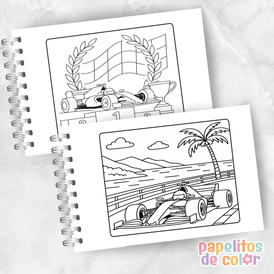🏁 Libro para pintar Fórmula 1 🏁