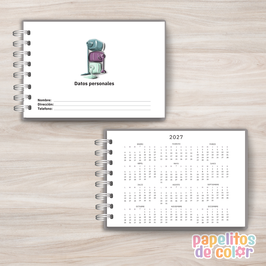 📒 Agenda de Citas Horizontal 2027 ✨