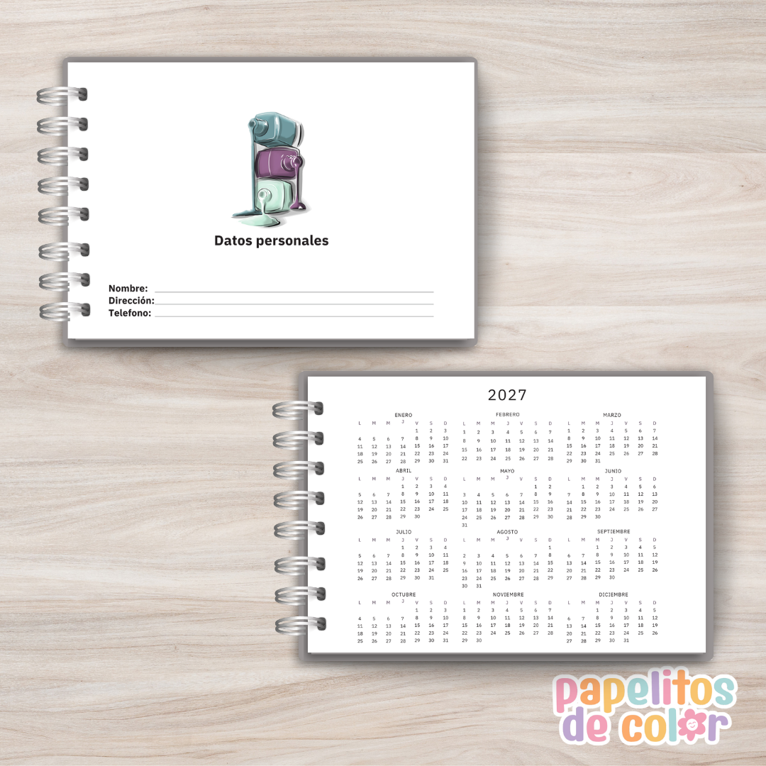 📒 Agenda de Citas Horizontal 2027 ✨