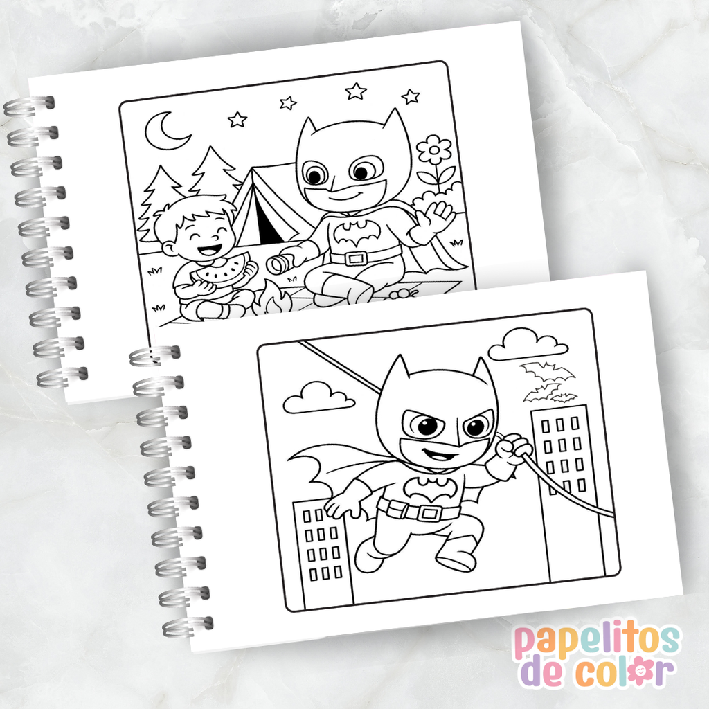 🖤🦇 Libro para pintar Batman 🦇🖤