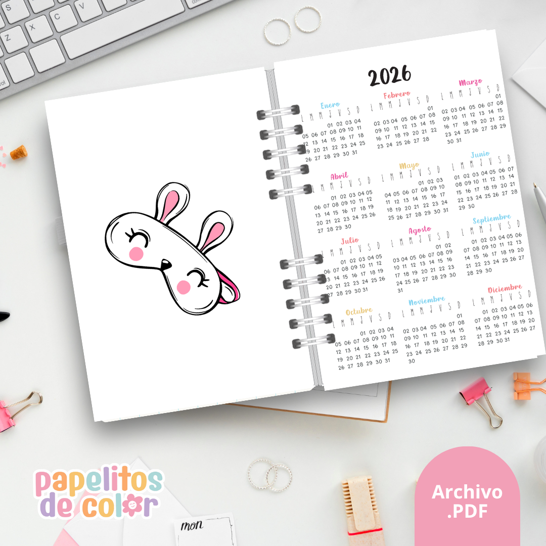 Agenda Semanal Antifaz 2026 🎭✨