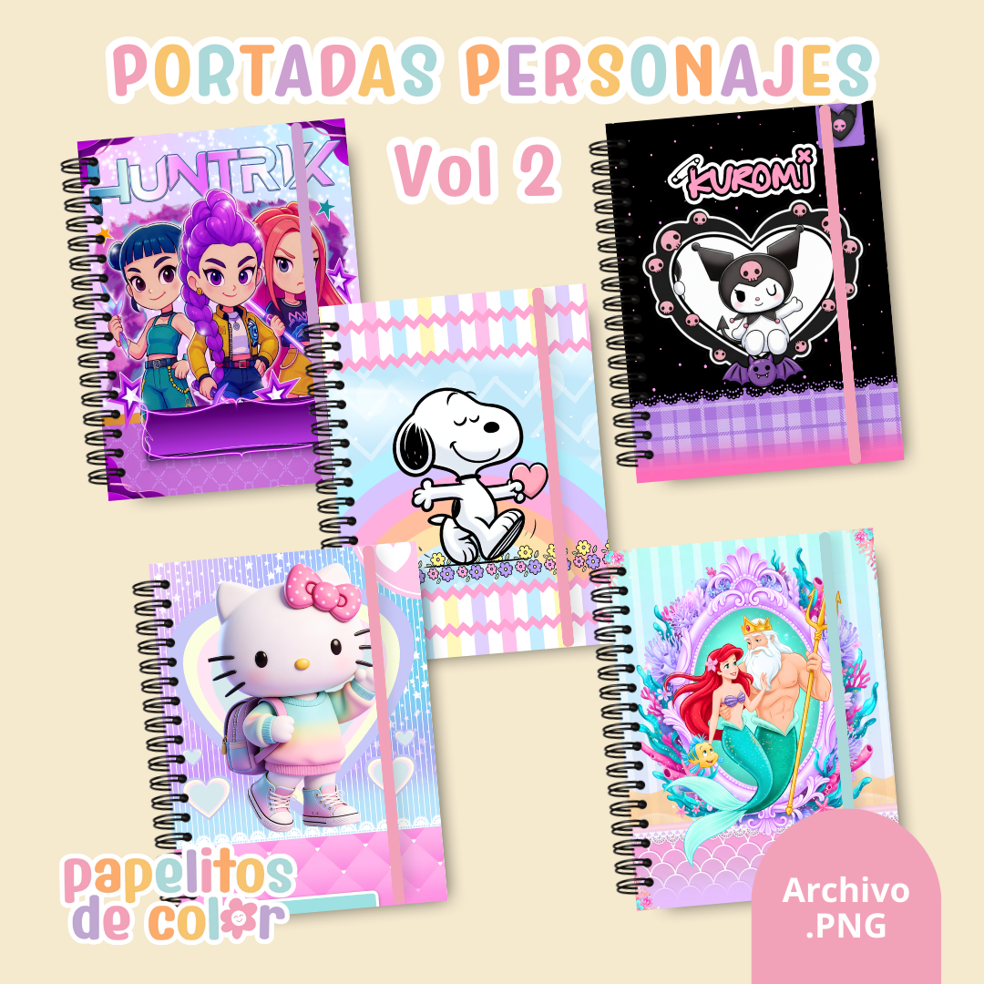 📚✨ Combo Portadas Personajes – Vol. 2 🎨💖