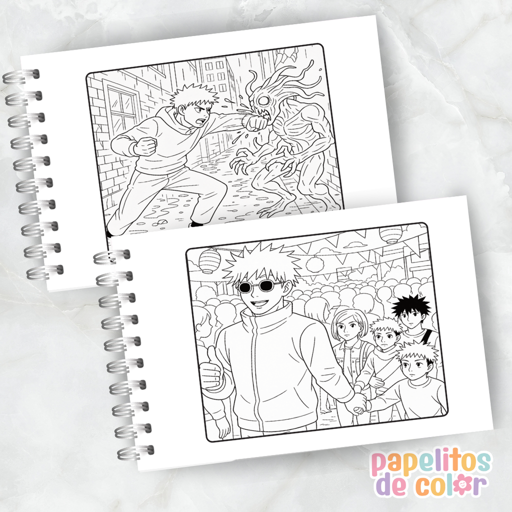 ⚔️ Libro para pintar Jujutsu Kaisen ⚔️