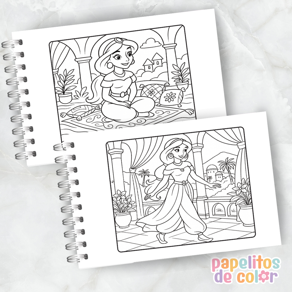 🕌 Libro para pintar Jazmín 🕌