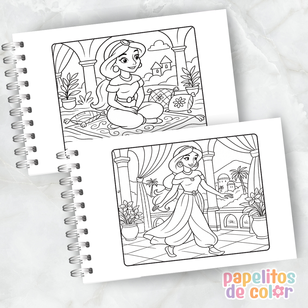 🕌 Libro para pintar Jazmín 🕌