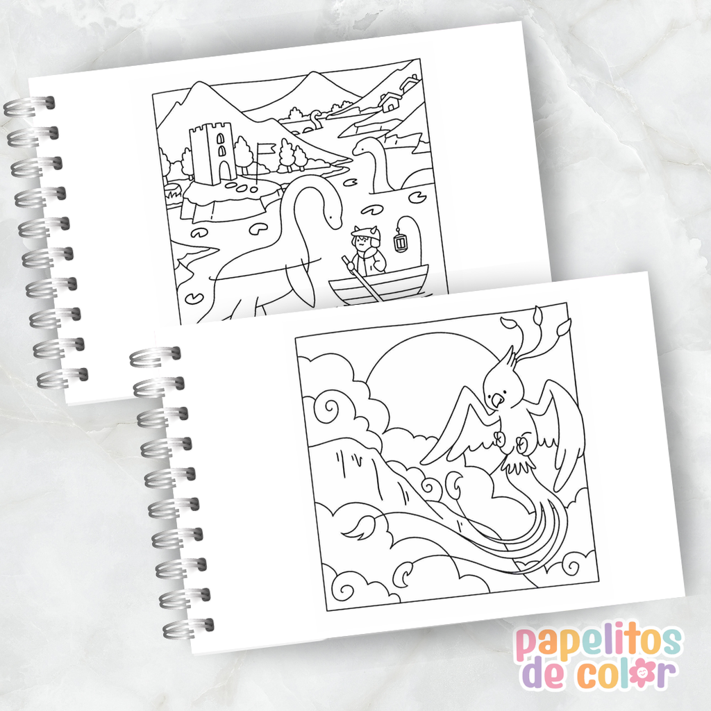 🧙‍♂️✨ Cuaderno para pintar mystical world ✨🐉