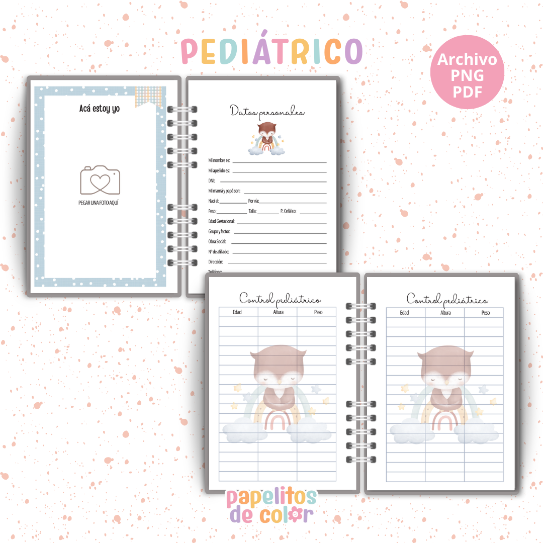 🦉 Cuaderno Pediátrico - Buhito 💙