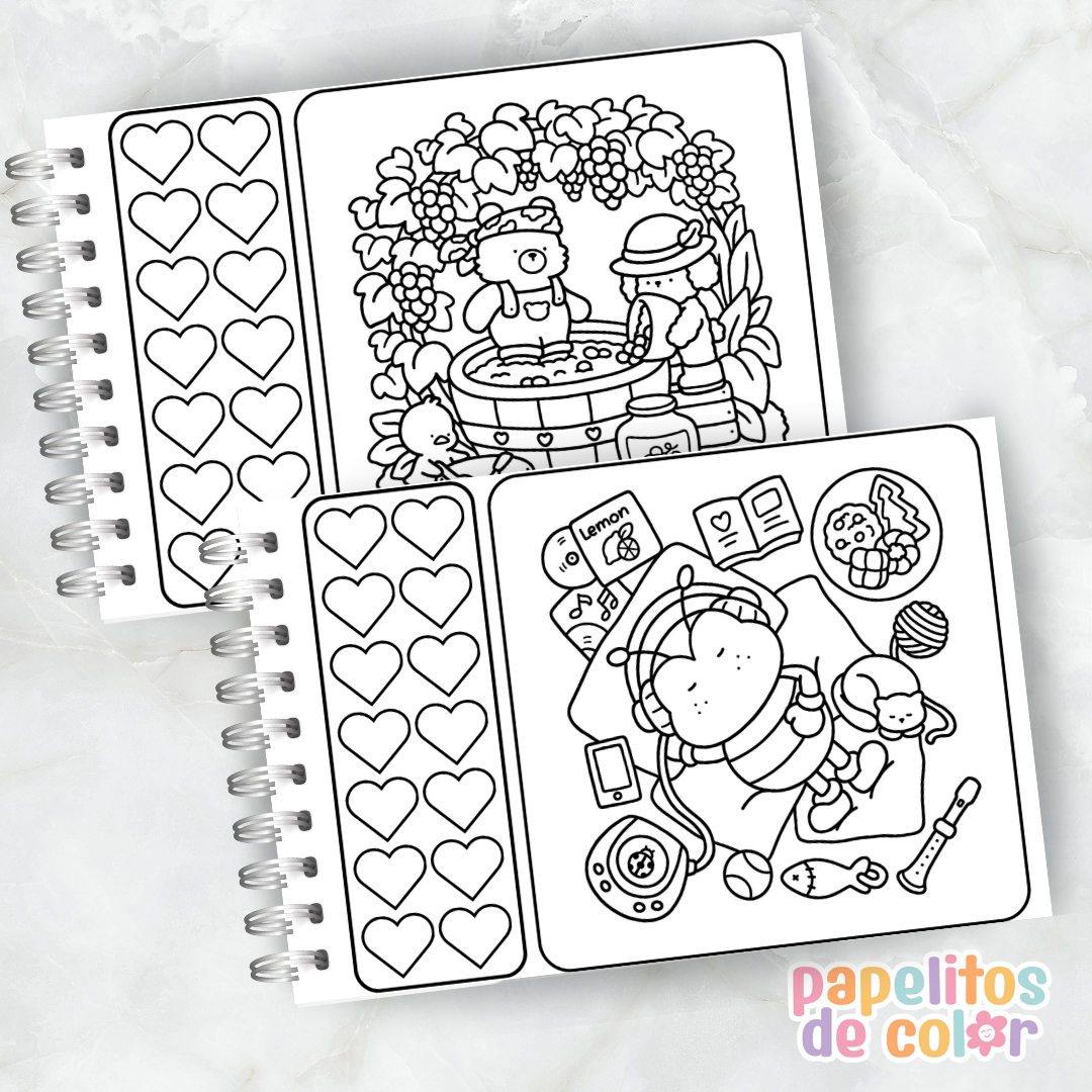 ☕Libro para Pintar - Comfy Days 🐻