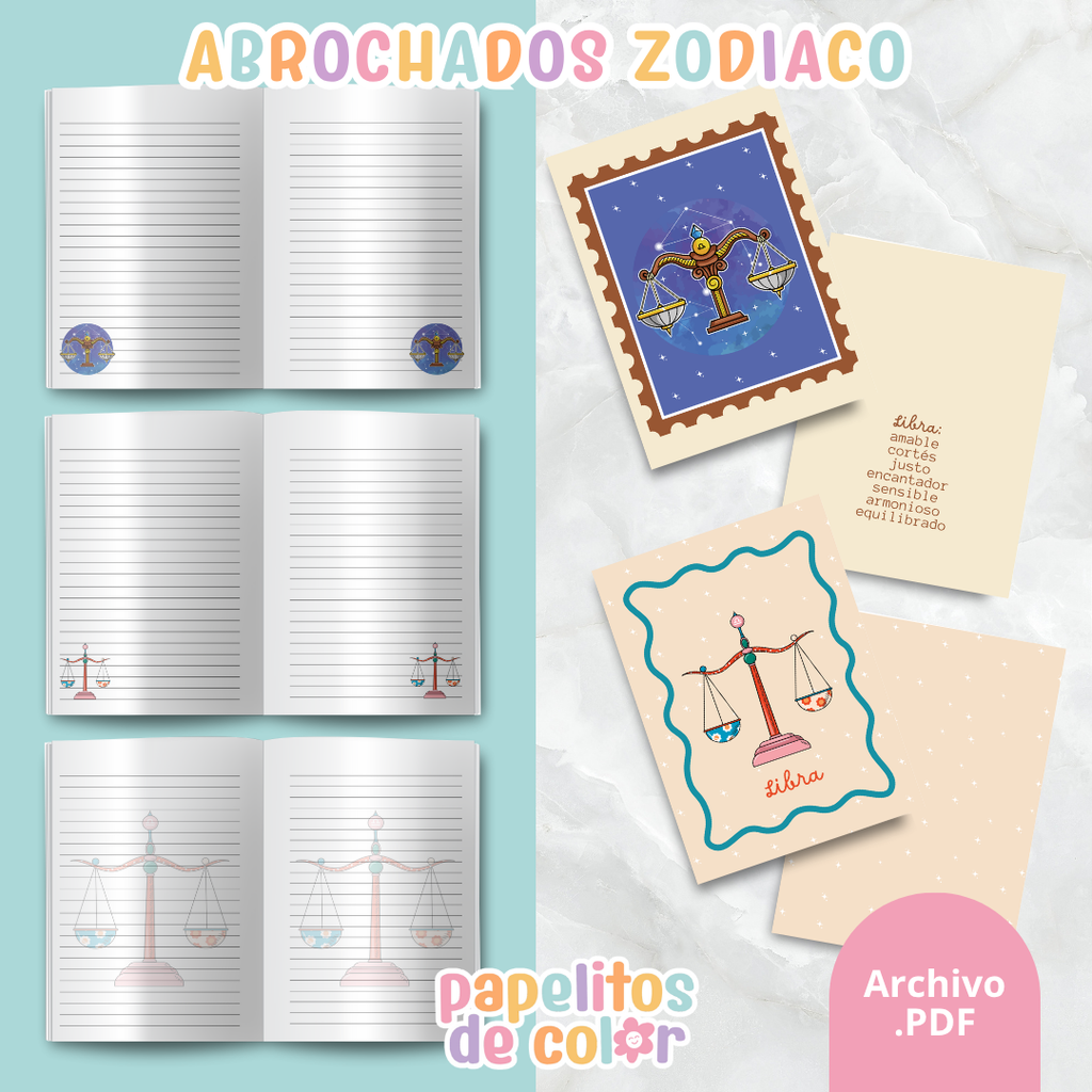 ♓ Cuadernos Abrochados del Zodiaco