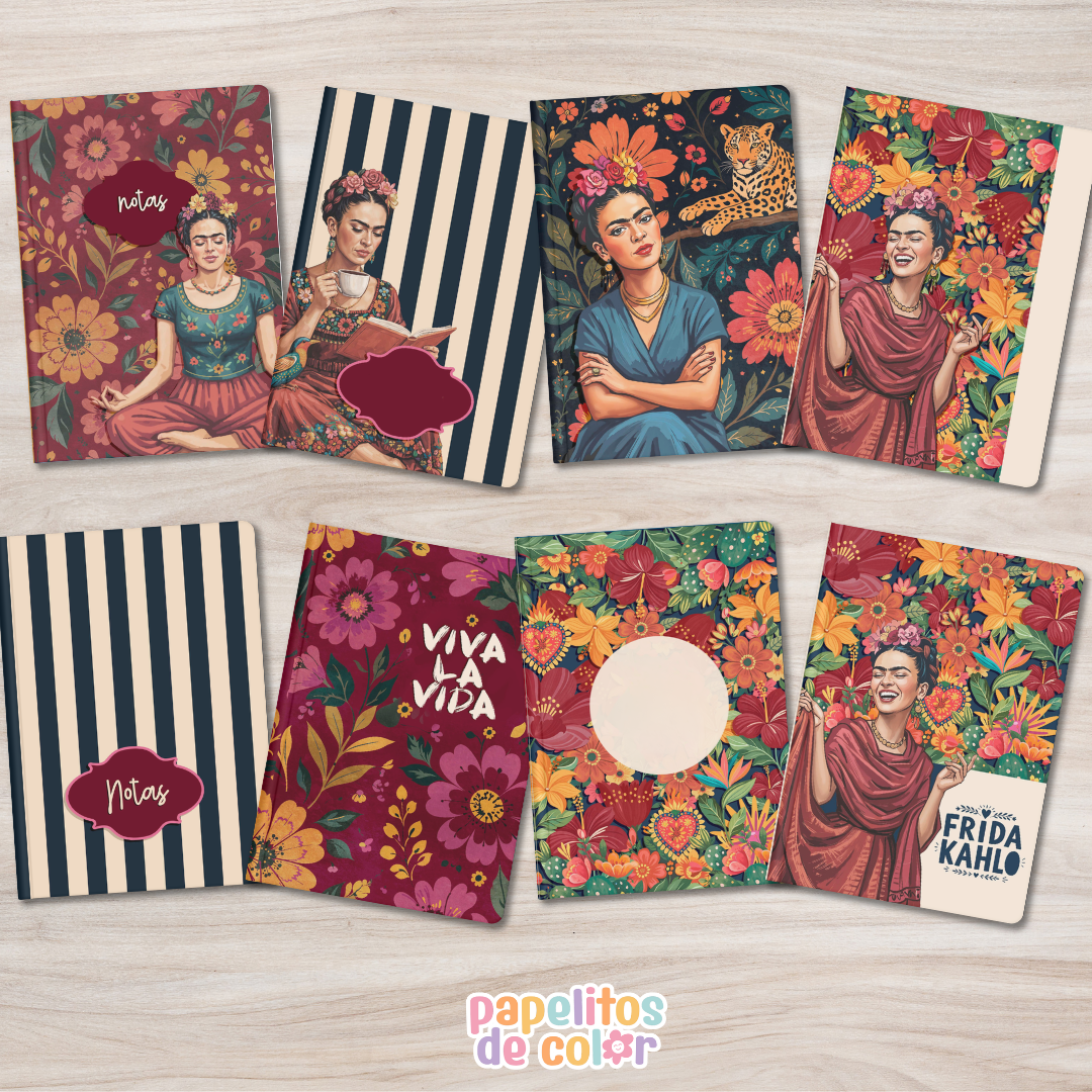 🌸🖍️ Abrochaditos Frida – Colección de Tapas e Interiores ✨📚