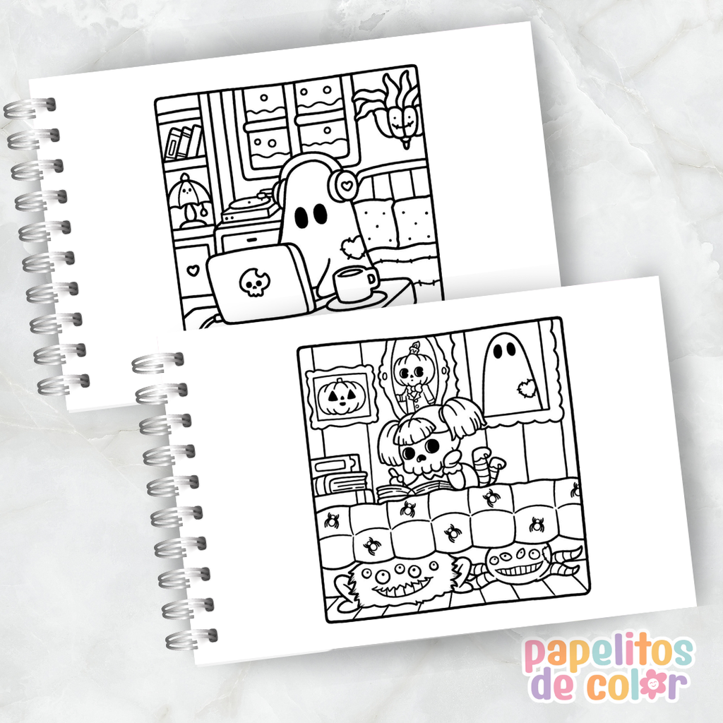 👻✨ Cuaderno para pintar Spookie Cute ✨🎨