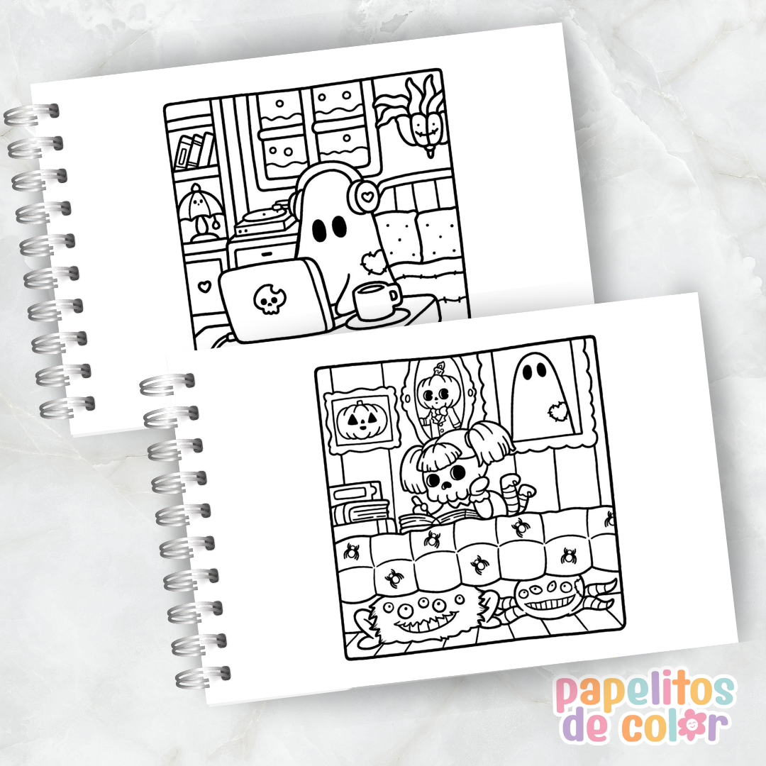 👻✨ Cuaderno para pintar Spookie Cute ✨🎨