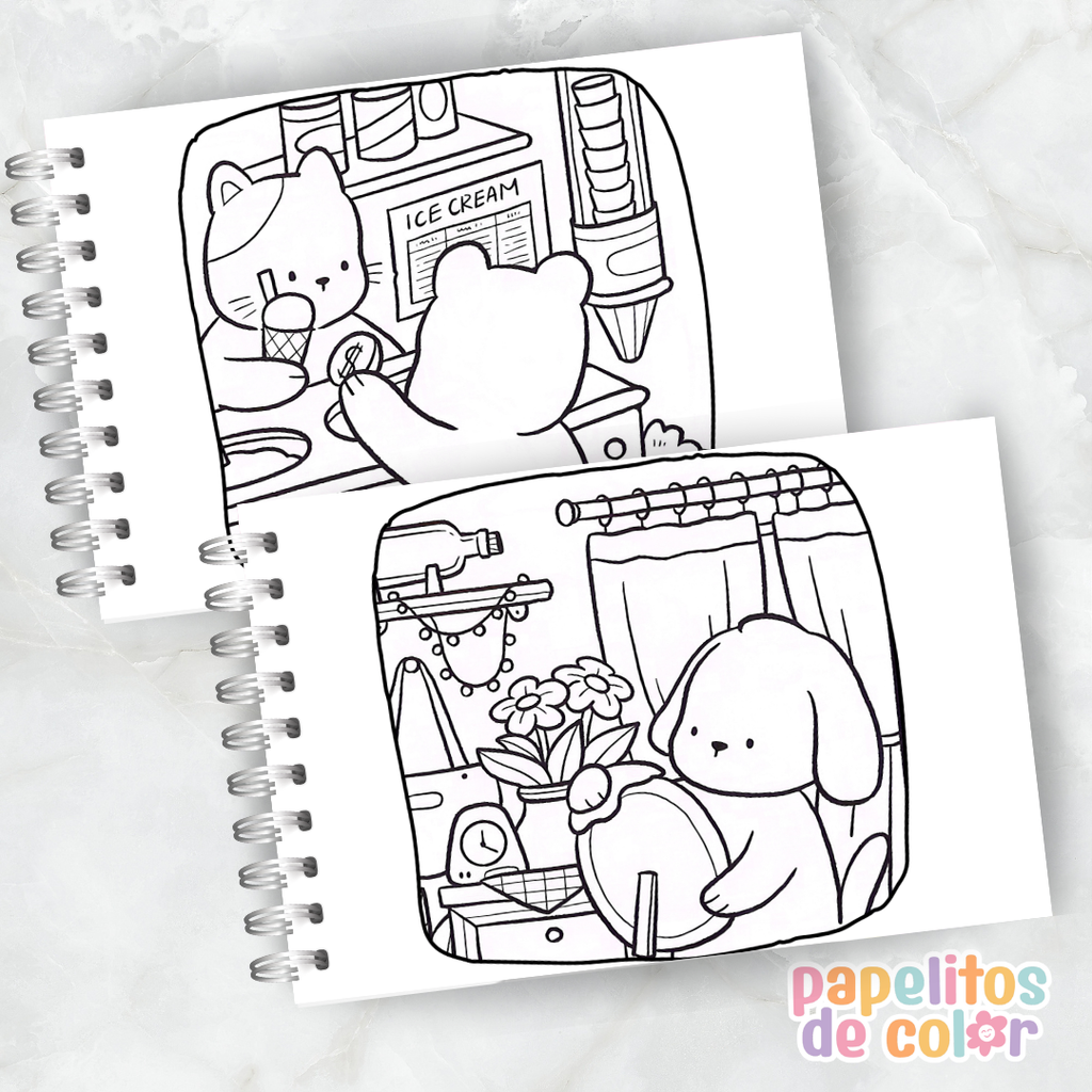🐶 Libro para Pintar Adorable Friends 🎨✨