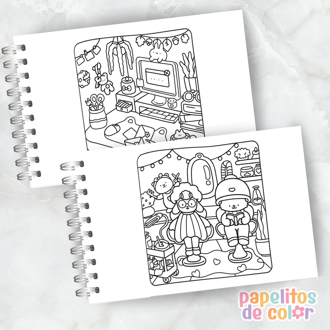 🐻☁️ Libro para Pintar Cozy Buddies ✨🎨