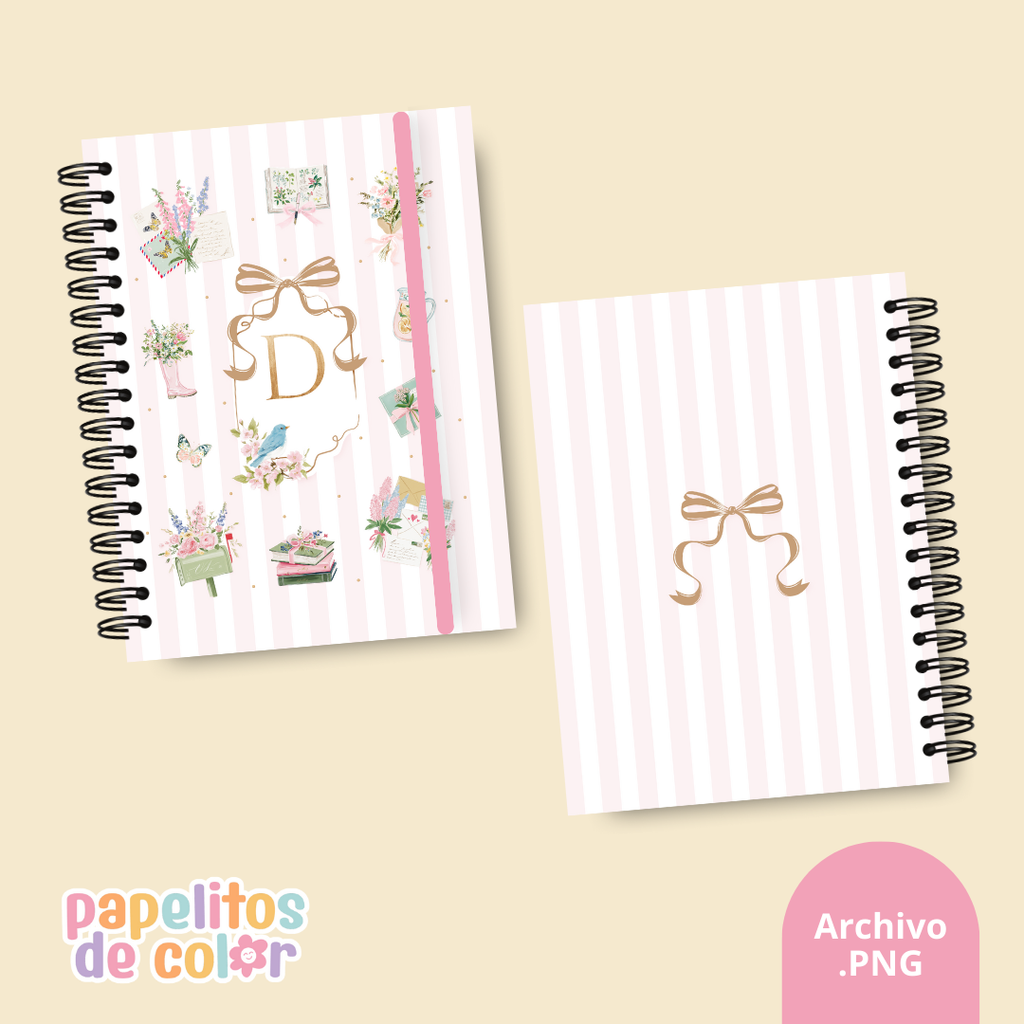 🌷 Pack Portadas ABC – Iniciales Aesthetic ✨